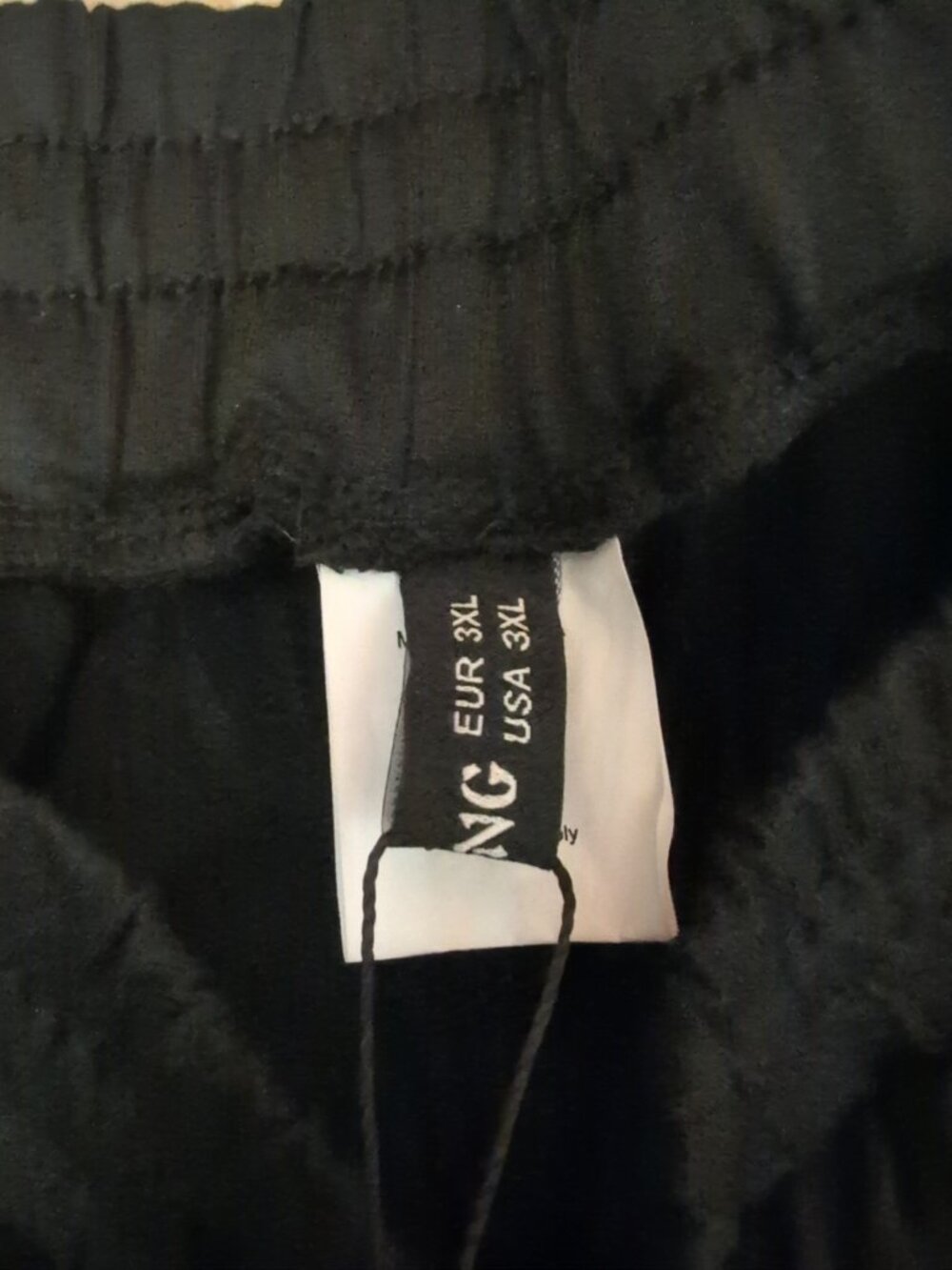 Dibaolong Pants Women's 3XL Black Elastic Drawstring Waist Wide Leg Comfy NWT - Picture 3 of 7